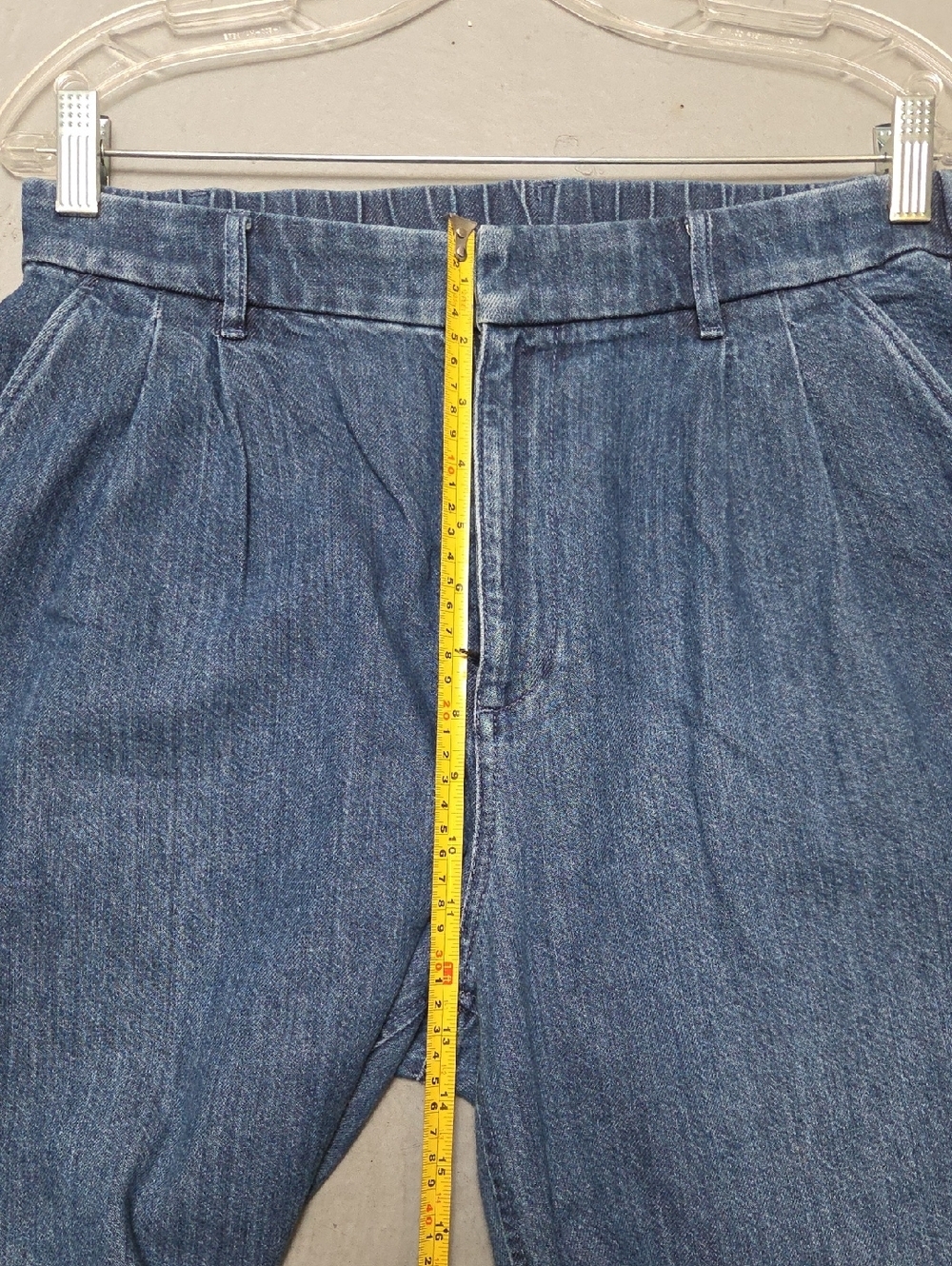 Gap 365 High Rise Wide Leg Denim Blue Jeans Sz 8 100% Cotton Zipper - Picture 9 of 11